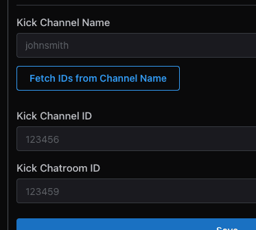 Kick Chat Fields
